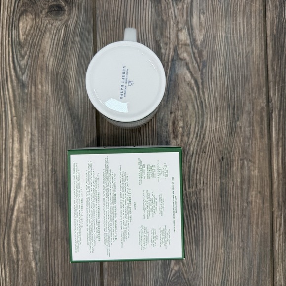 Ralph Lauren Polo Tennis Bear Ralph's Coffee Mug In Box Porcelain White NEW - Picture 6 of 6